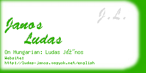 janos ludas business card